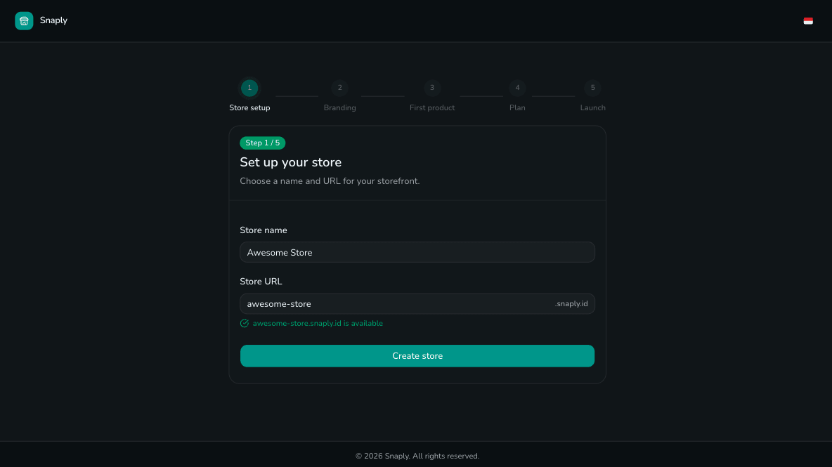 Launch and start selling