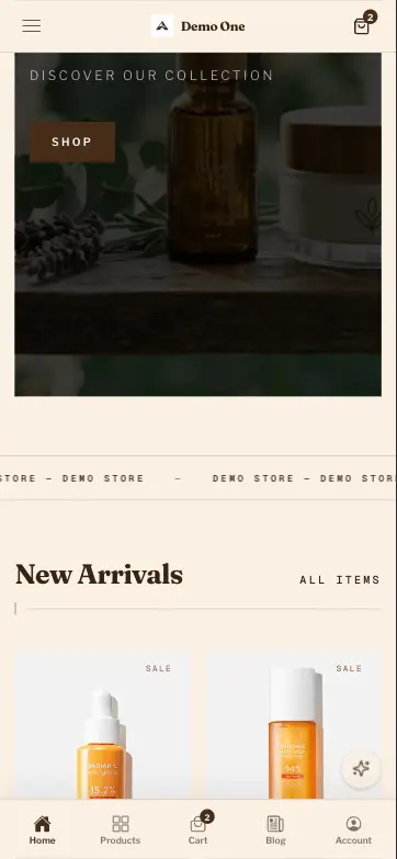 Snaply storefront — fashion boutique mobile