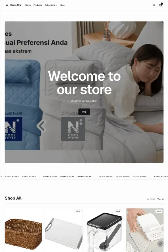 Snaply storefront — specialty retail desktop